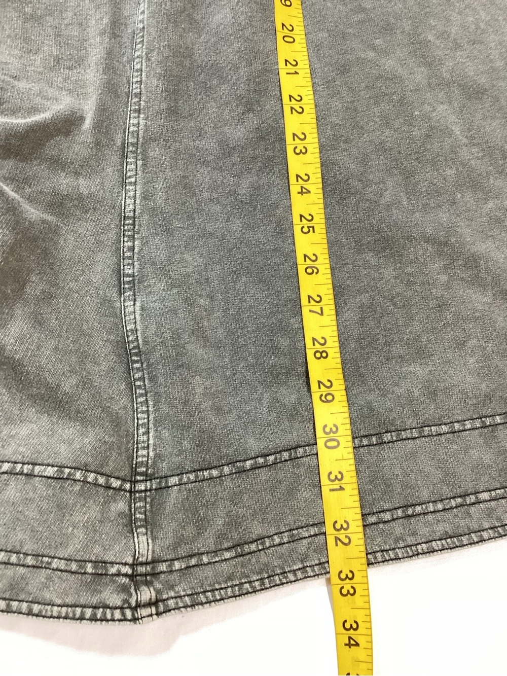 easel Washed Gray Wide Drawstring Jogger Knit Skirt - Picture 9 of 10